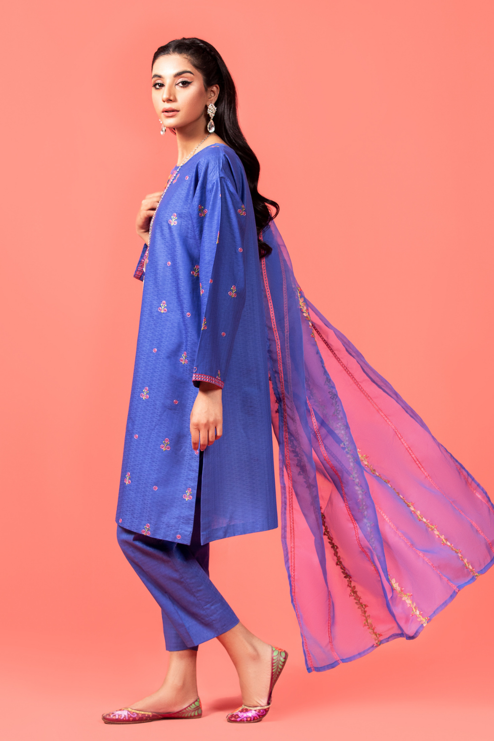 3 PC Stitched | Embroidered Jacquard Suit