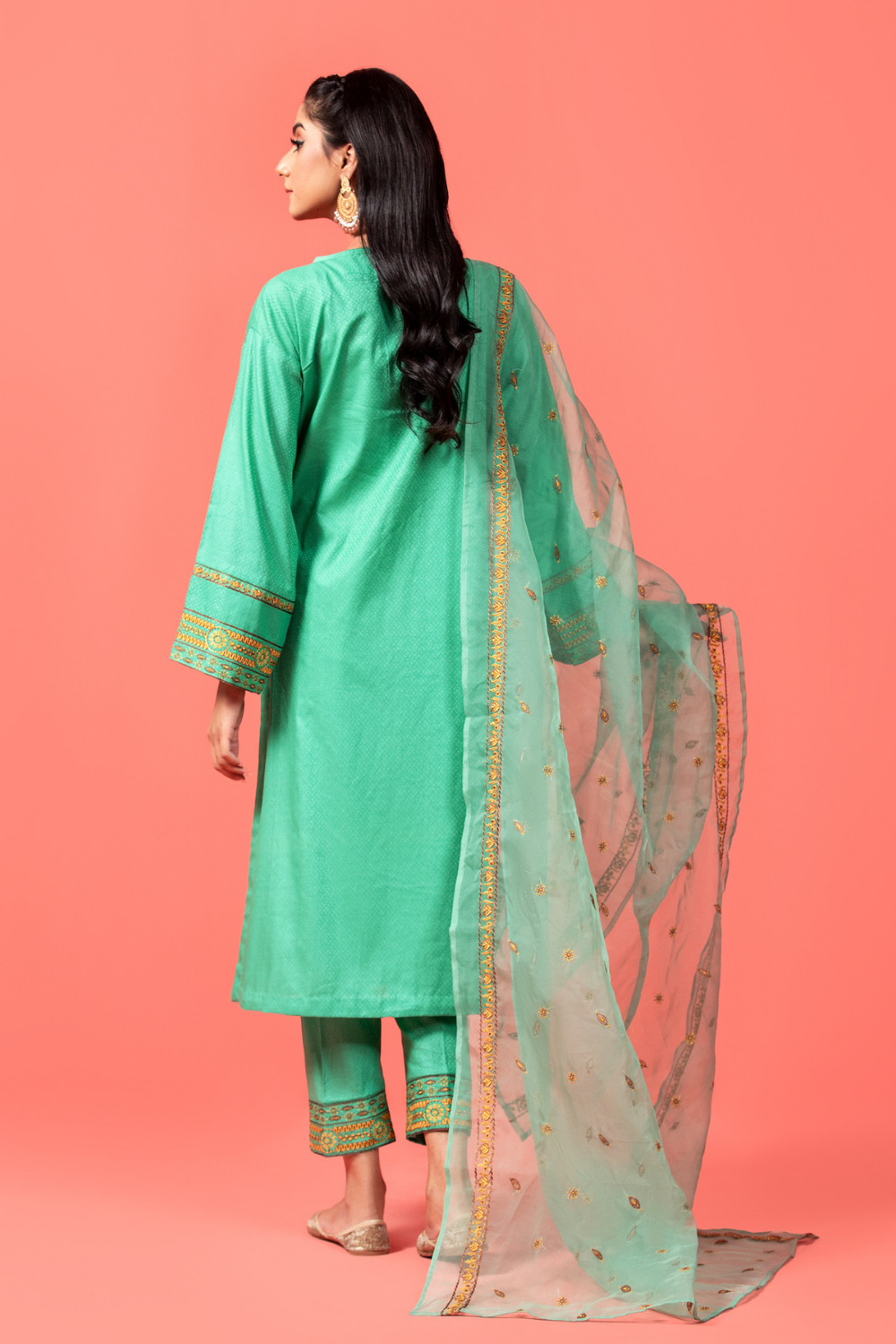 3 PC Stitched | Embroidered Jacquard Suit