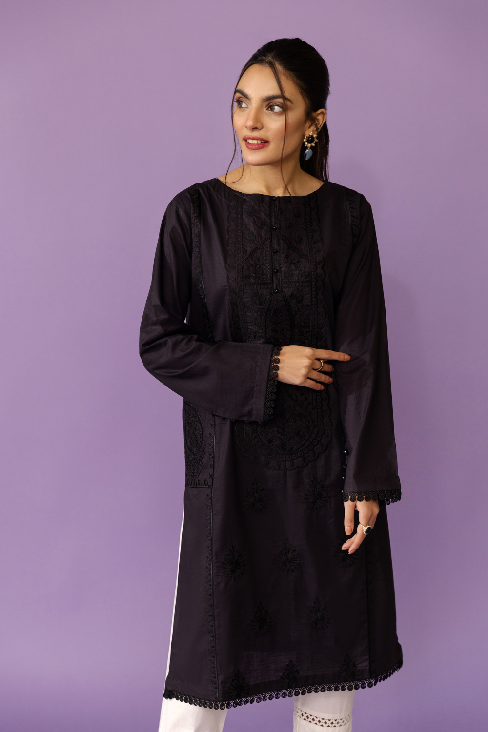 1 PC Stitched | Embroidered Lawn Shirt