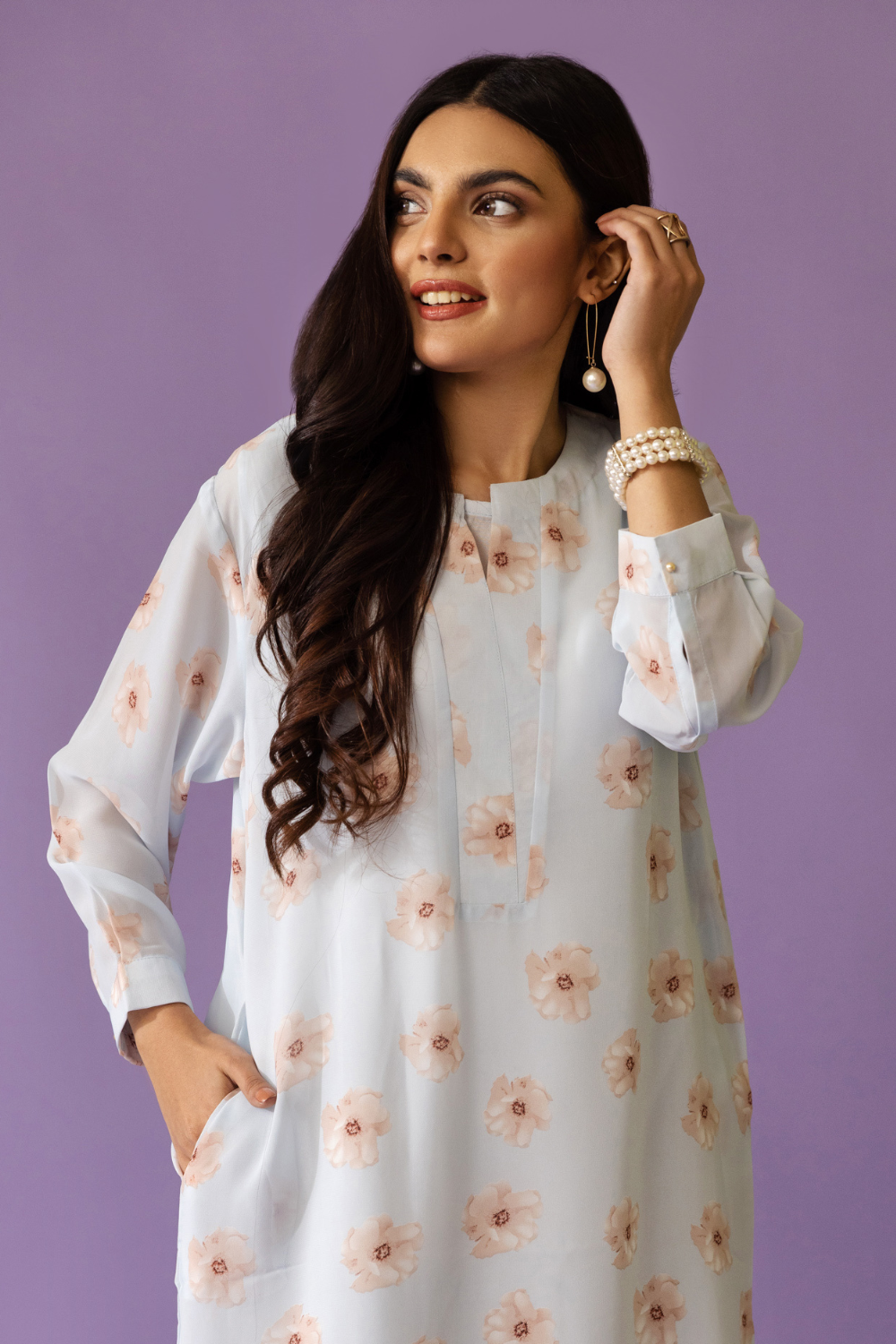 1 PC Stitched |  Chiffon Shirt