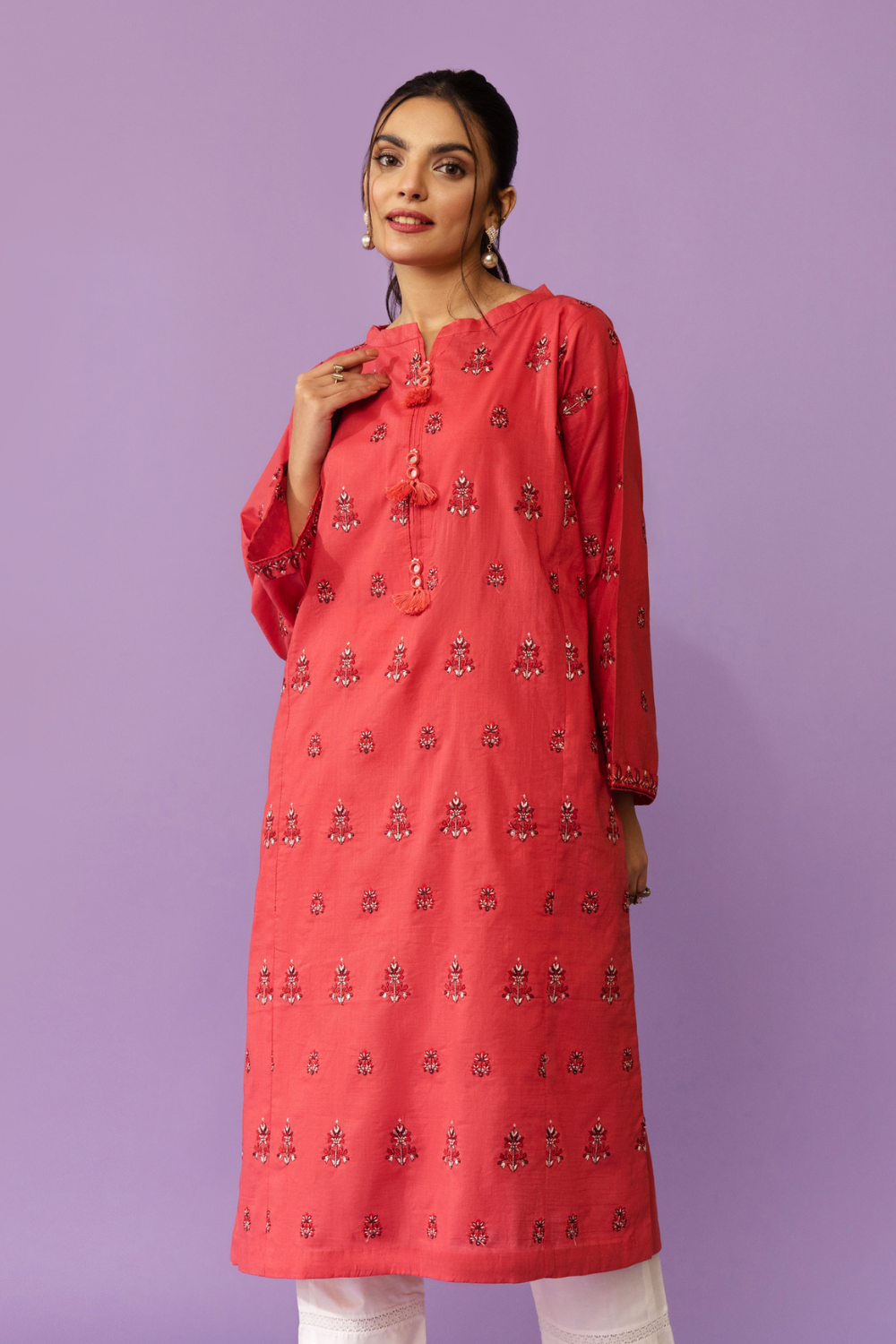 1 PC Stitched | Embroidered Lawn Shirt