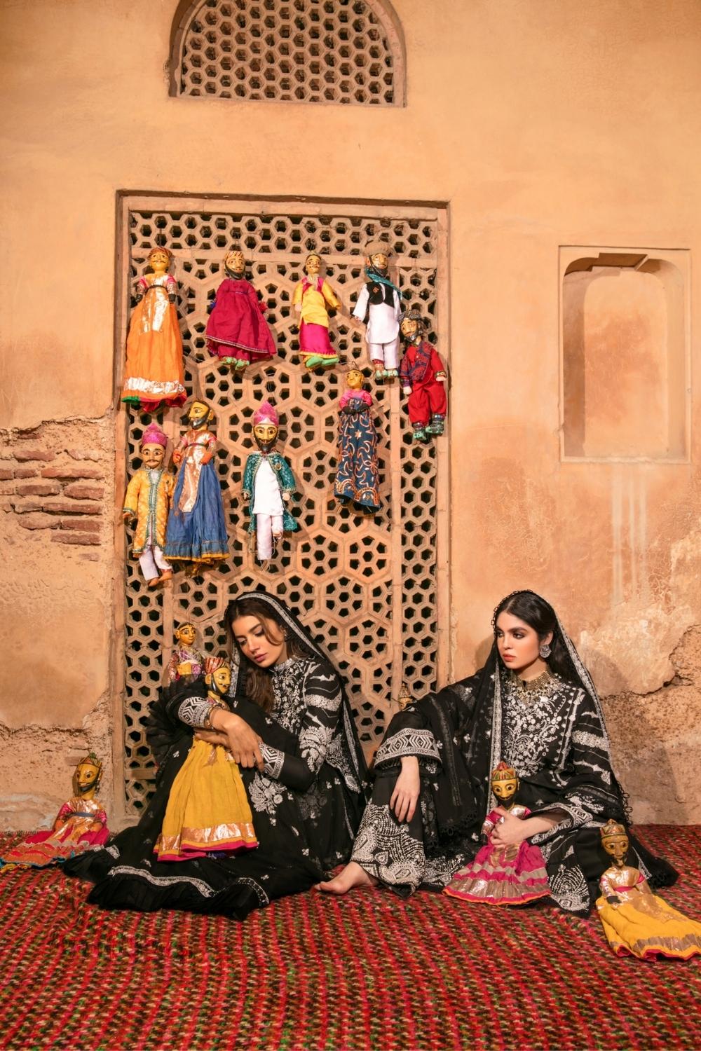 3 PC Unstitched Dyed Embroidered Shirt + Embroidered Chiffon Dupatta + Dyed Cambric Trouser