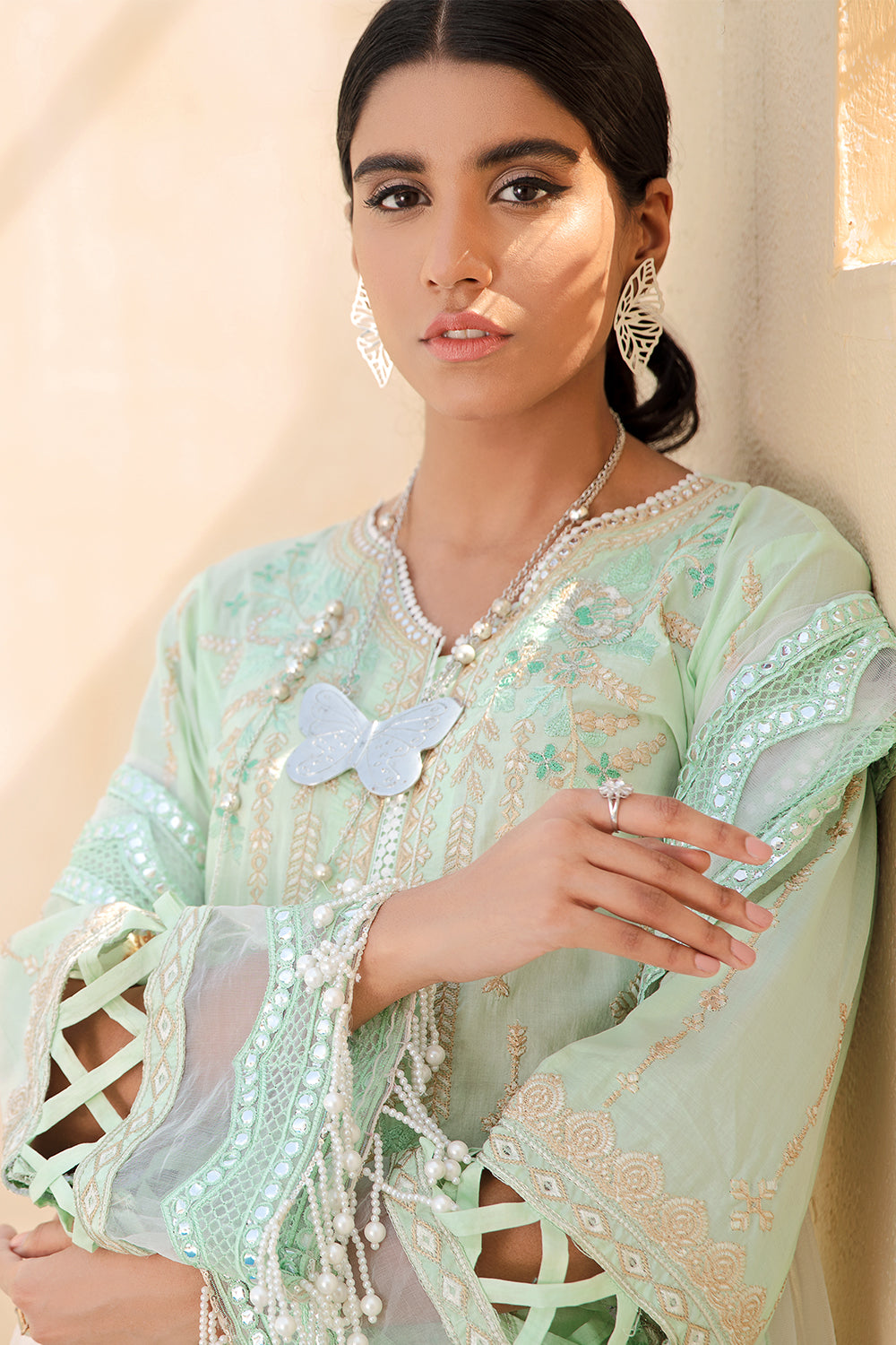 3 PC Unstitched Embroidered Suit