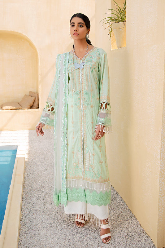 3 PC Unstitched Embroidered Suit