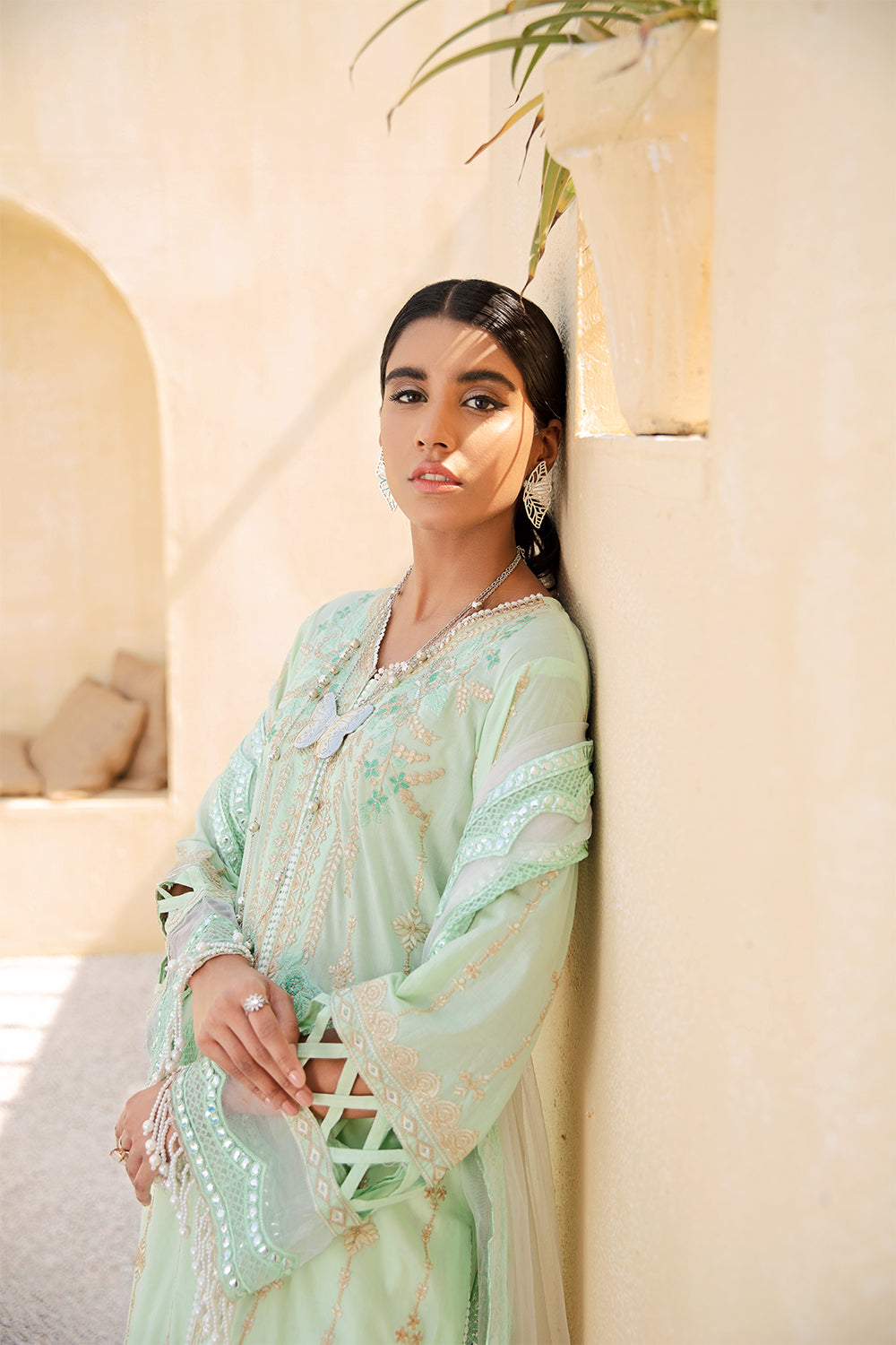 3 PC Unstitched Embroidered Suit