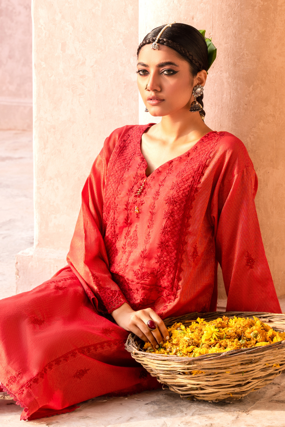 1 PC Unstitched | Embroidered Lawn Shirt