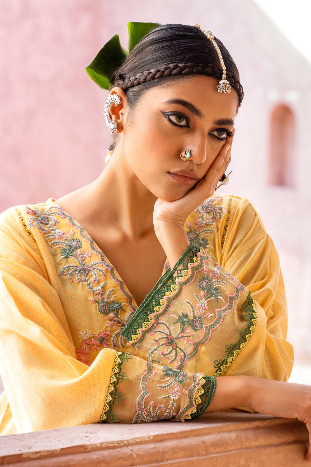1 PC Unstitched | Embroidered Lawn Shirt