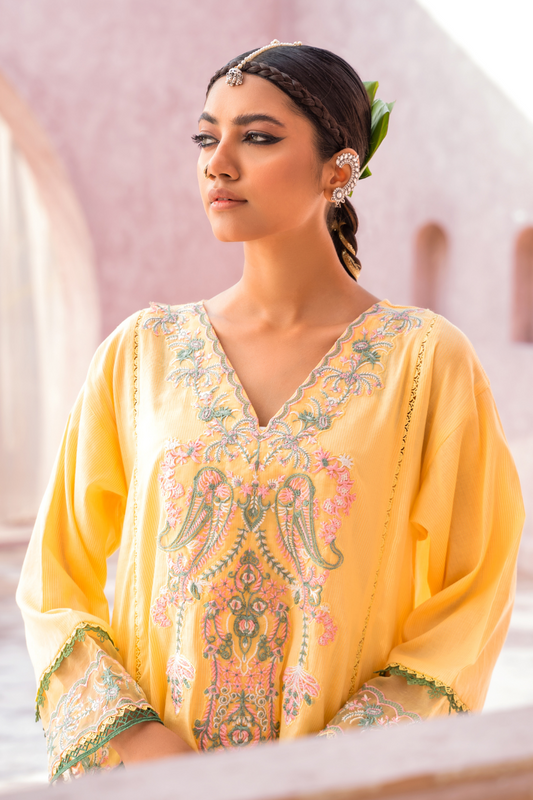1 PC Unstitched | Embroidered Lawn Shirt