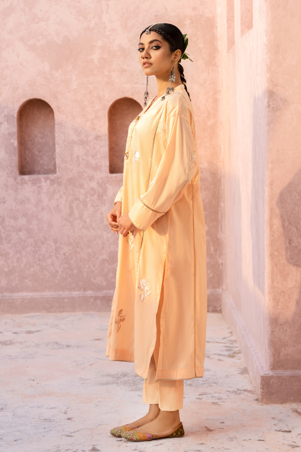 1 PC Unstitched | Embroidered Lawn Shirt