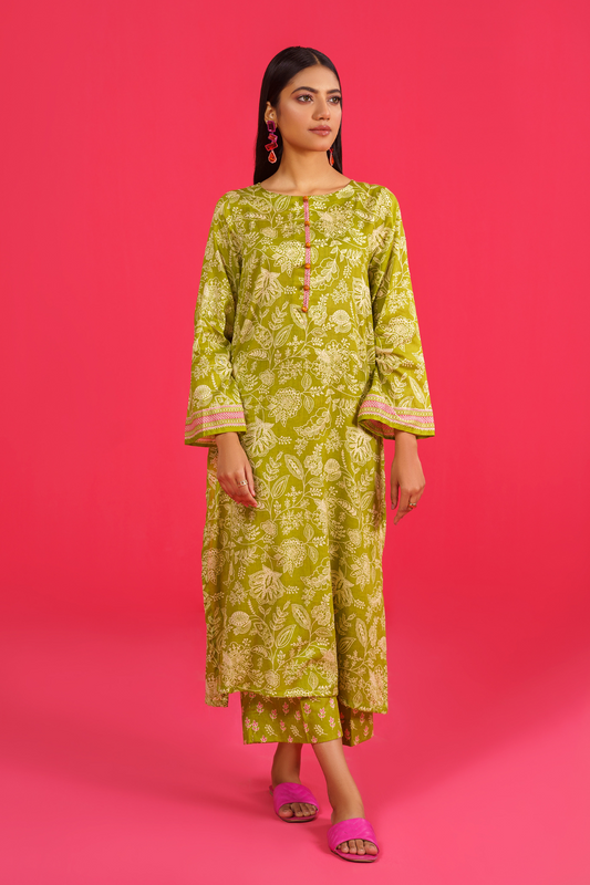 2 PC Unstitched | Printed Lawn Shirt + Trouser