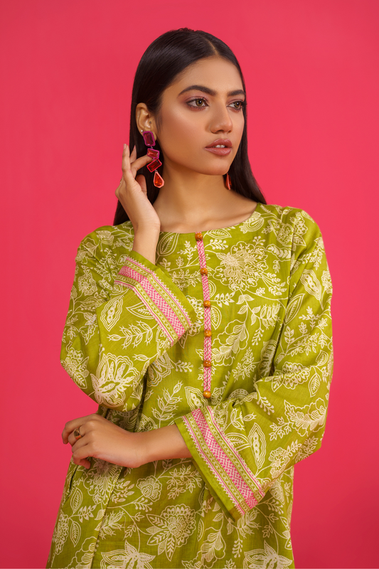 2 PC Unstitched | Printed Lawn Shirt + Trouser