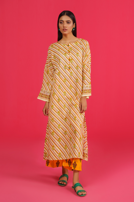 2 PC Unstitched | Printed Lawn Shirt + Trouser