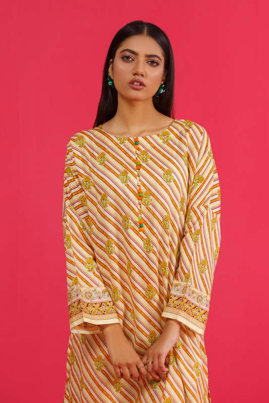 2 PC Unstitched | Printed Lawn Shirt + Trouser