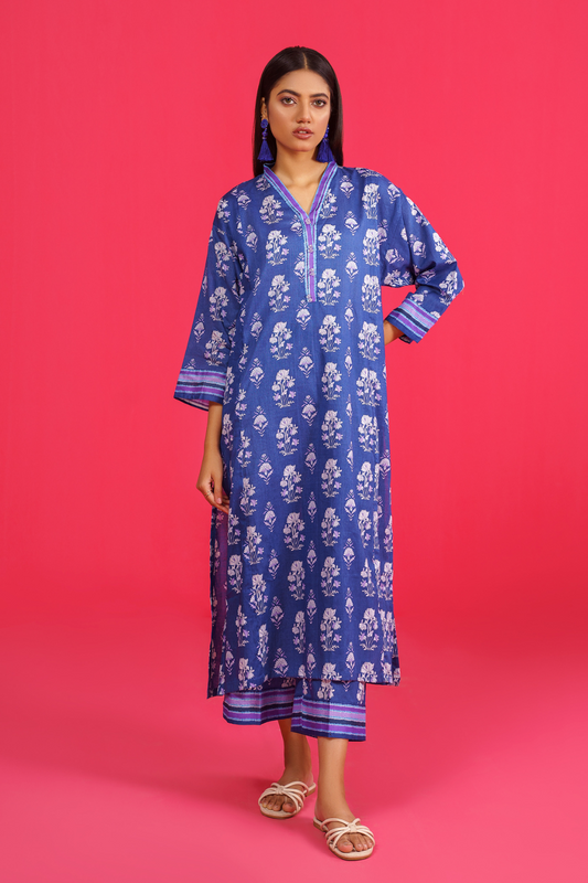 2 PC Unstitched | Printed Lawn Shirt + Trouser