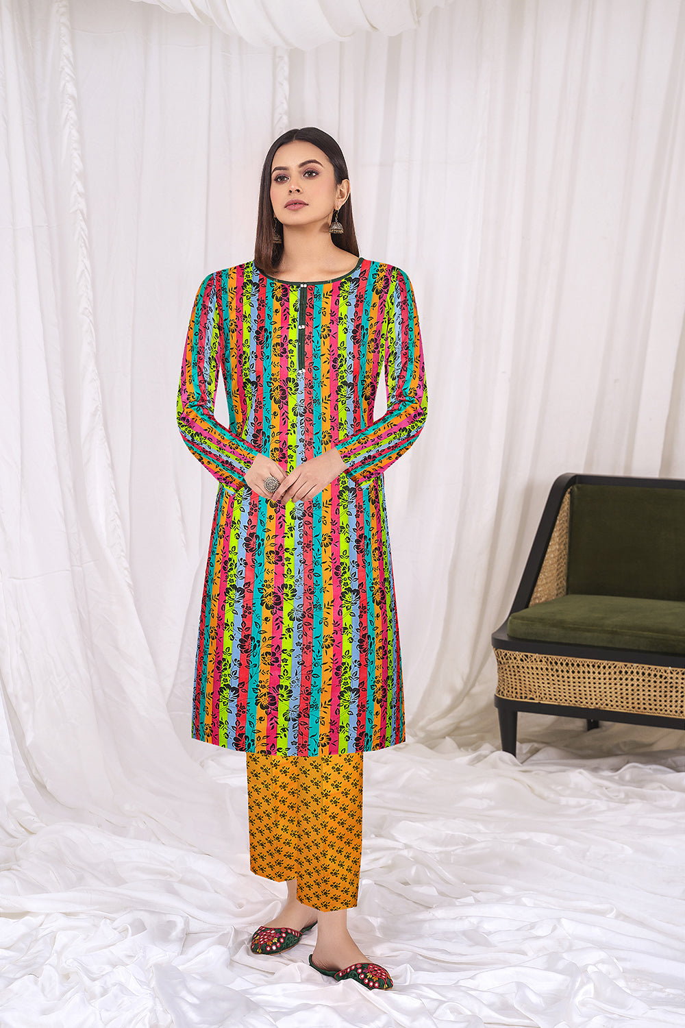 2 PC Unstitched | Printed Lawn Shirt + Trouser