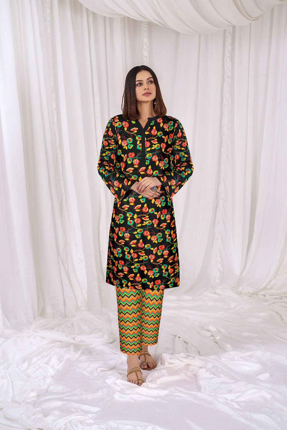 2 PC Unstitched | Printed Lawn Shirt + Trouser
