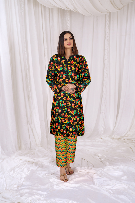 2 PC Unstitched | Printed Lawn Shirt + Trouser