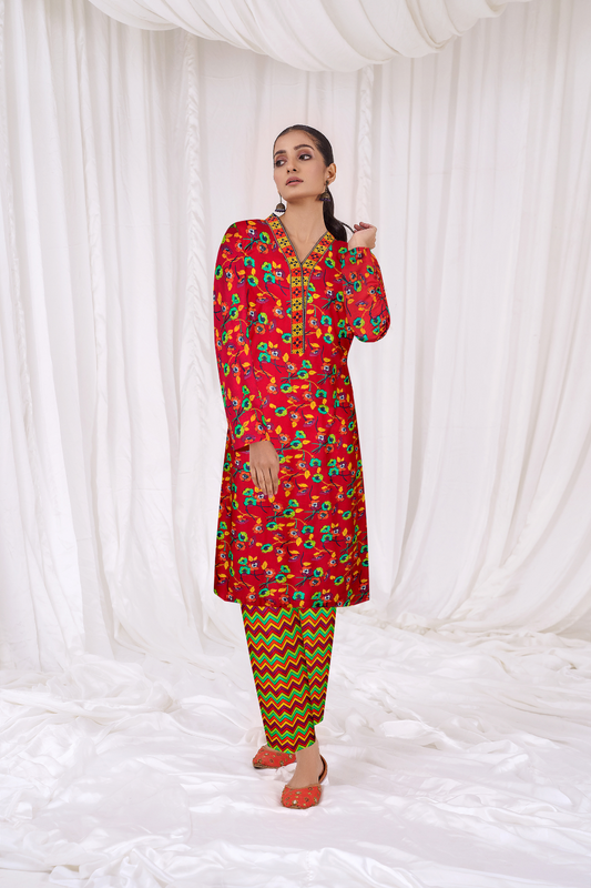 2 PC Unstitched | Printed Lawn Shirt + Trouser