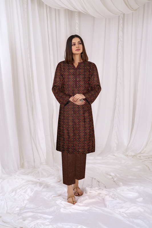 2 PC Unstitched | Printed Lawn Shirt + Trouser