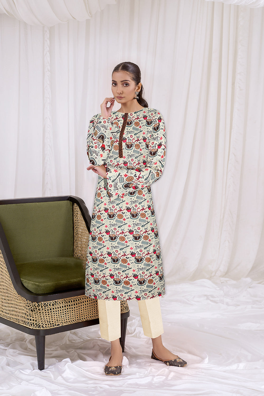 2 PC Unstitched | Printed Lawn Shirt + Trouser