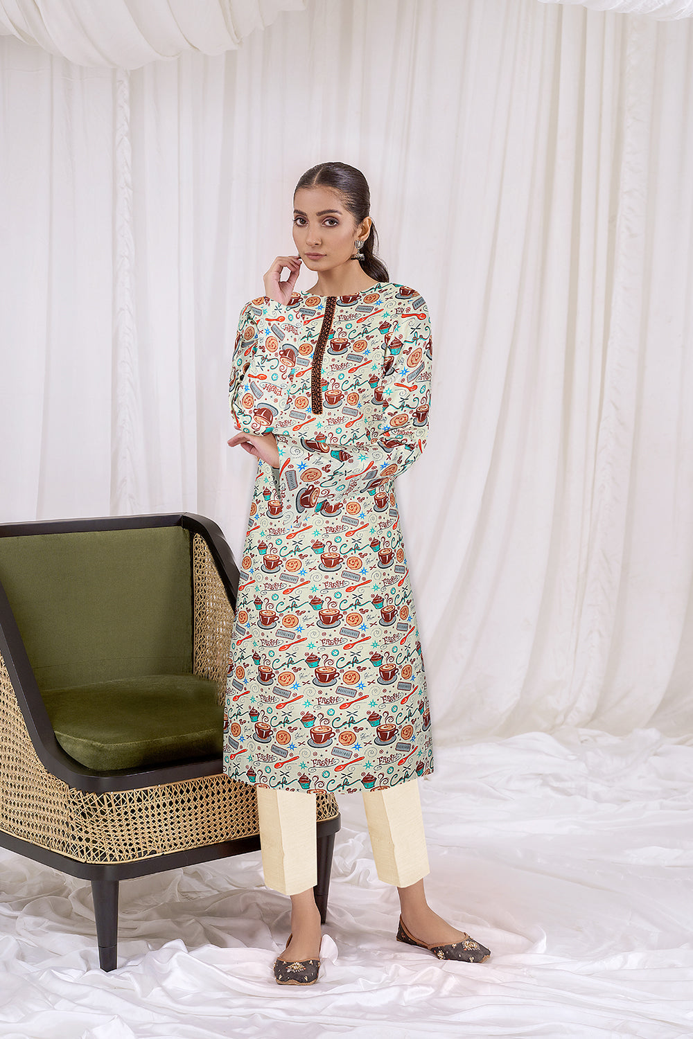 2 PC Unstitched | Printed Lawn Shirt + Trouser