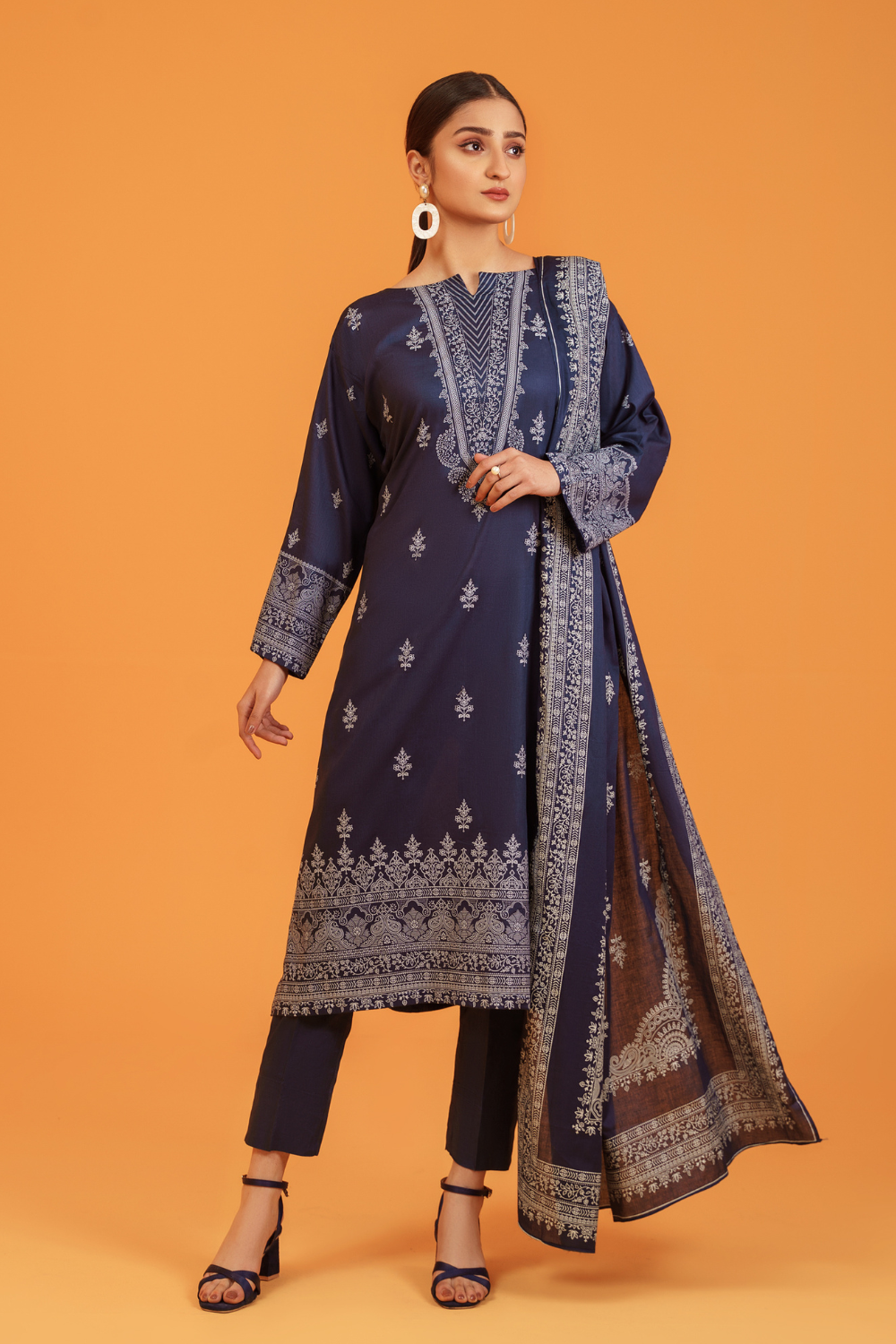 3 PC Unstitched | Printed Lawn Suit