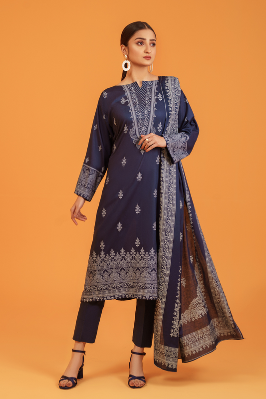 3 PC Unstitched | Printed Lawn Suit