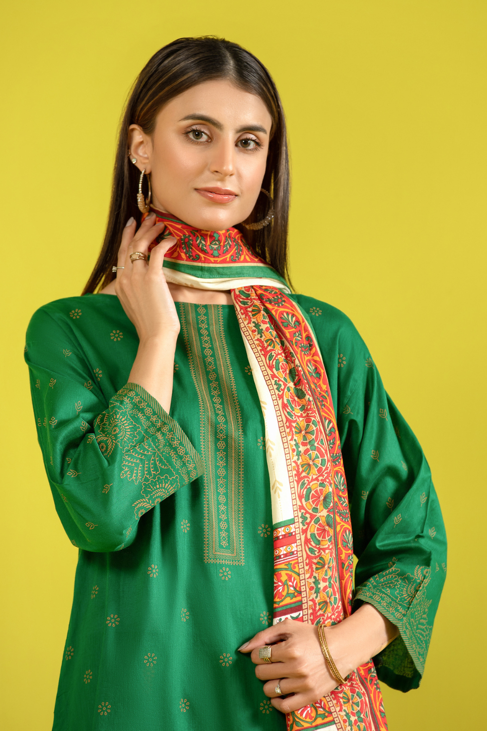 3 PC Unstitched | Printed Lawn Suit