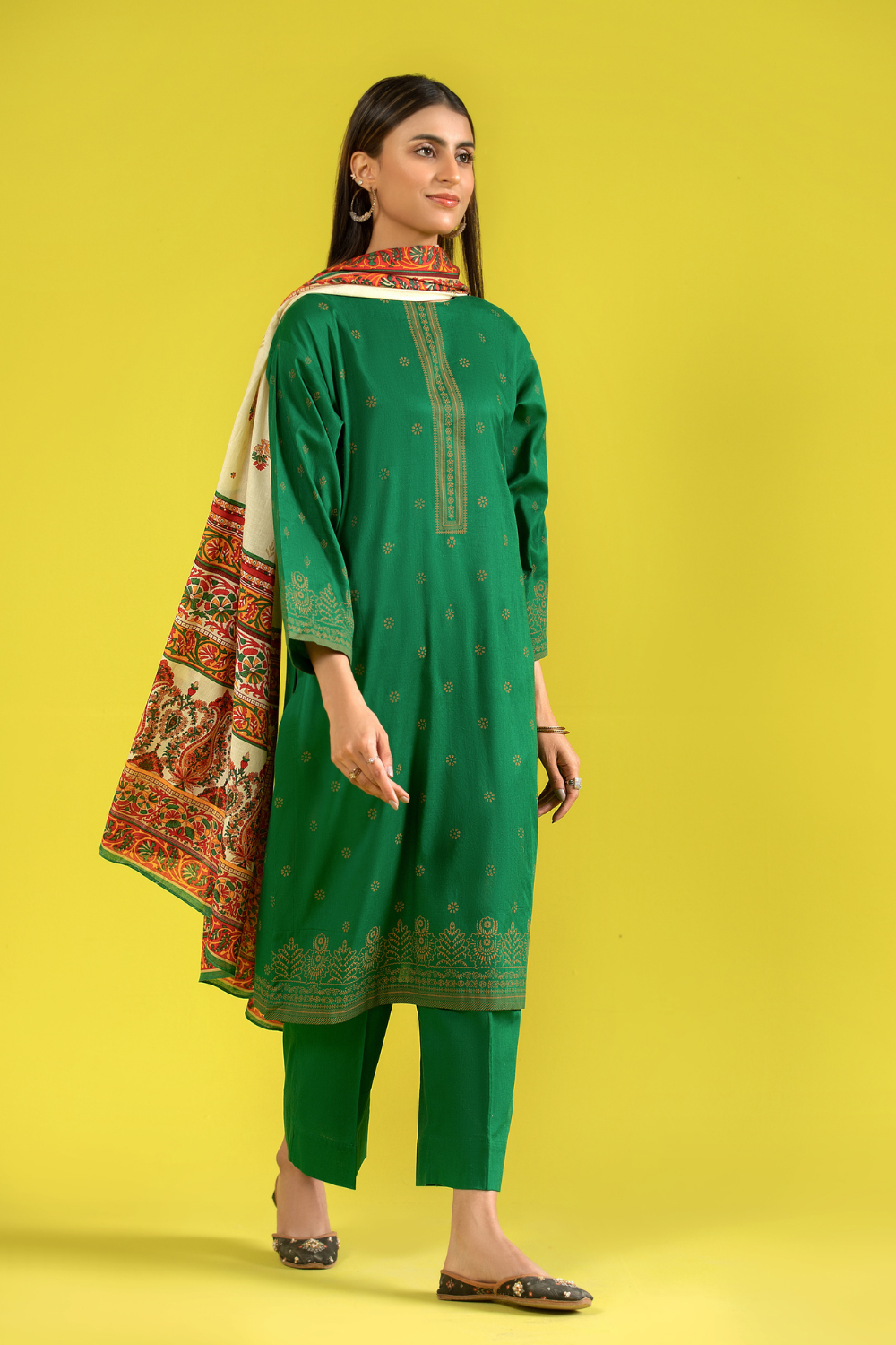 3 PC Unstitched | Printed Lawn Suit