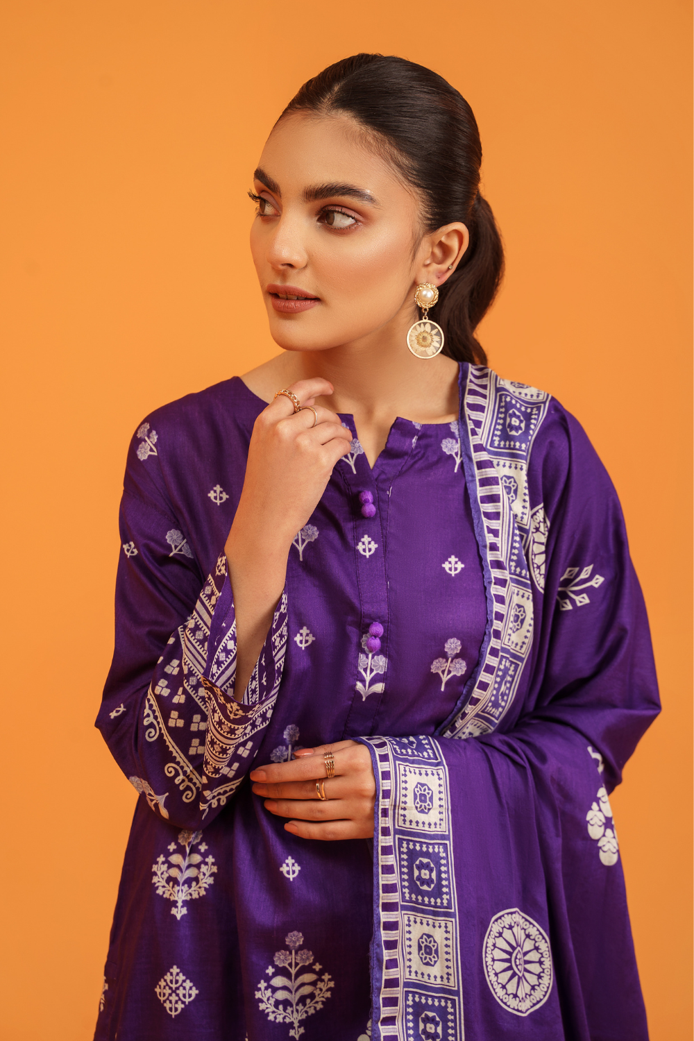 3 PC Unstitched | Printed Lawn Suit