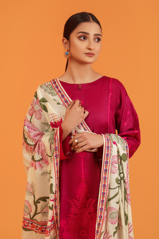 3 PC Unstitched | Printed Lawn Suit