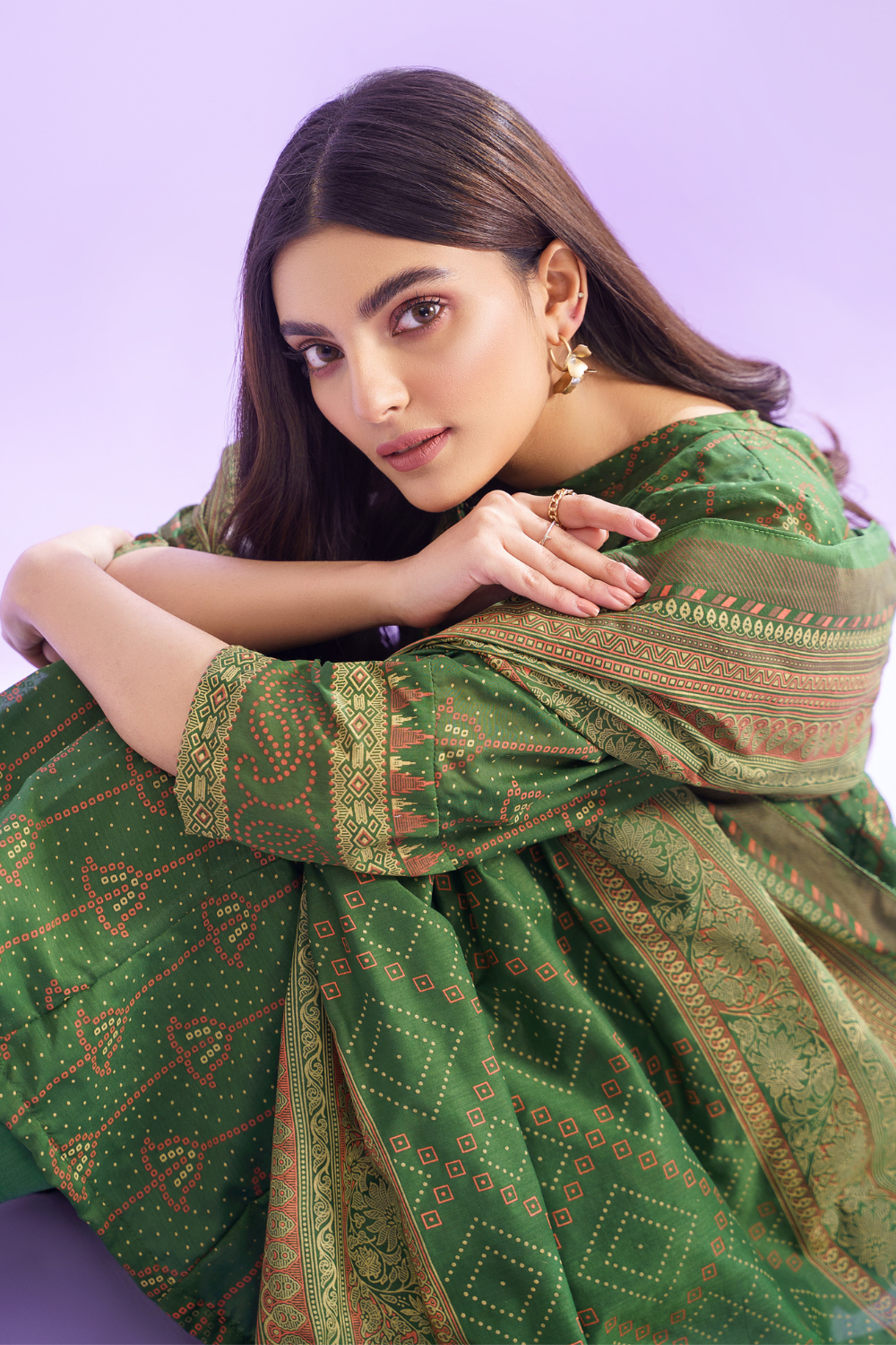 3 PC Unstitched | Printed Lawn Suit