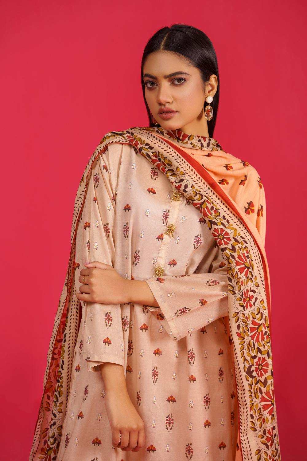 3 PC Unstitched | Printed Lawn Suit