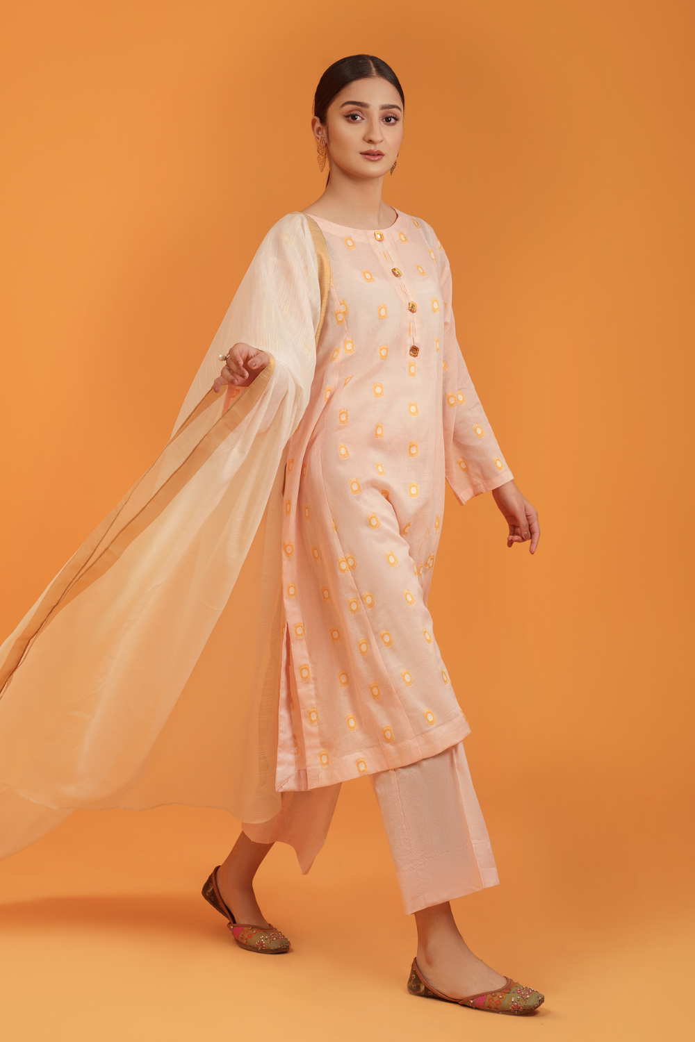 3 PC Unstitched | Jacquard Shirt + Banarsi Dupatta + Lawn Trouser