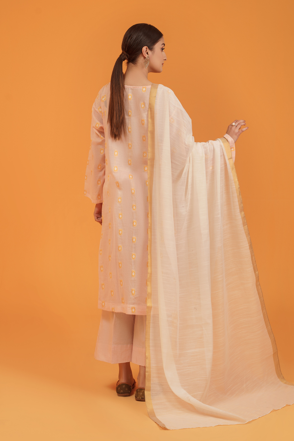 3 PC Unstitched | Jacquard Shirt + Banarsi Dupatta + Lawn Trouser