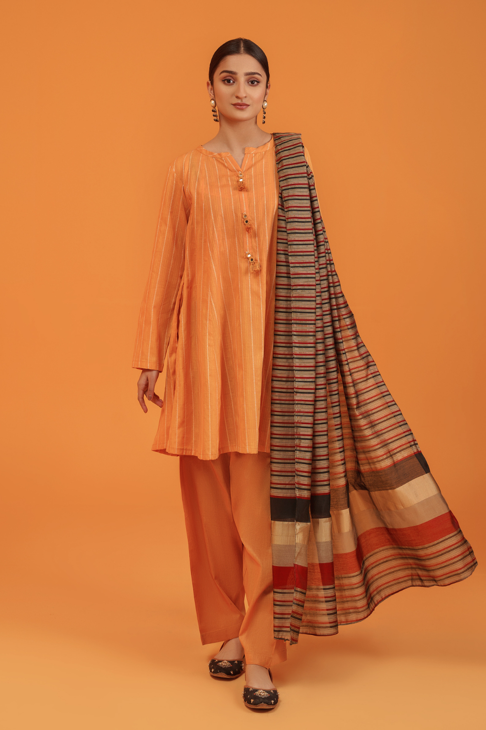 3 PC Unstitched | Jacquard Shirt + Banarsi Dupatta + Lawn Trouser