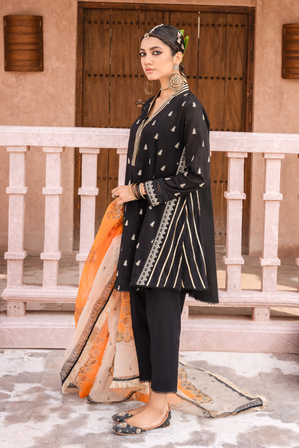3PC Unstitched | Embroidered Lawn Shirt+Trouser + Organza Dupatta