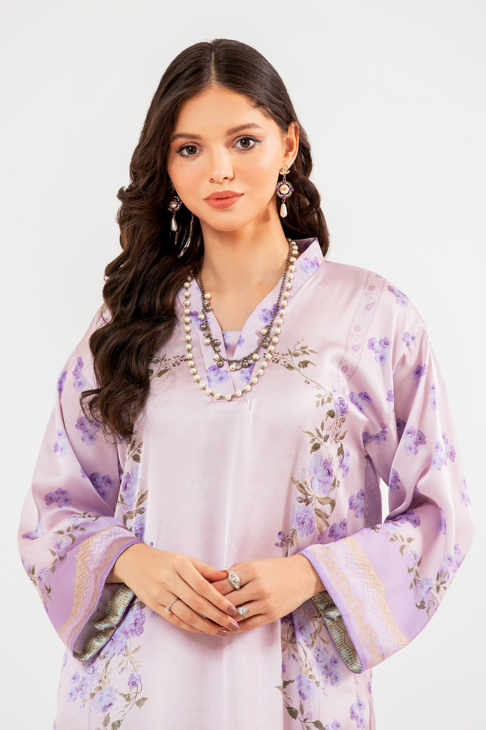 1 PC Unstitched | Poly Satin Shirt