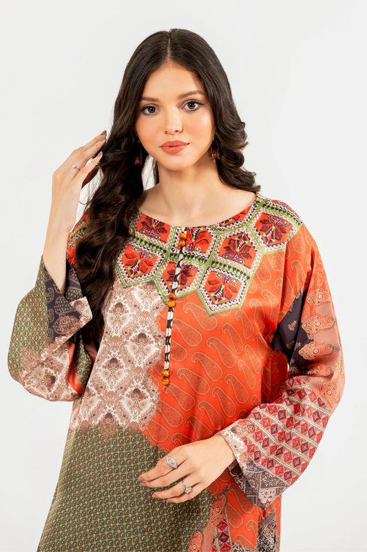 1 PC Unstitched | Poly Satin Shirt