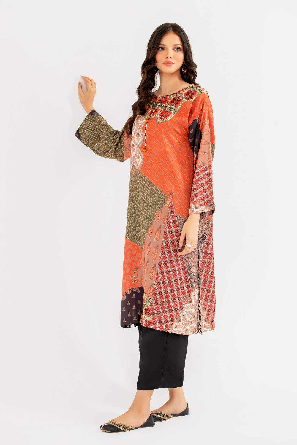 1 PC Unstitched | Poly Satin Shirt