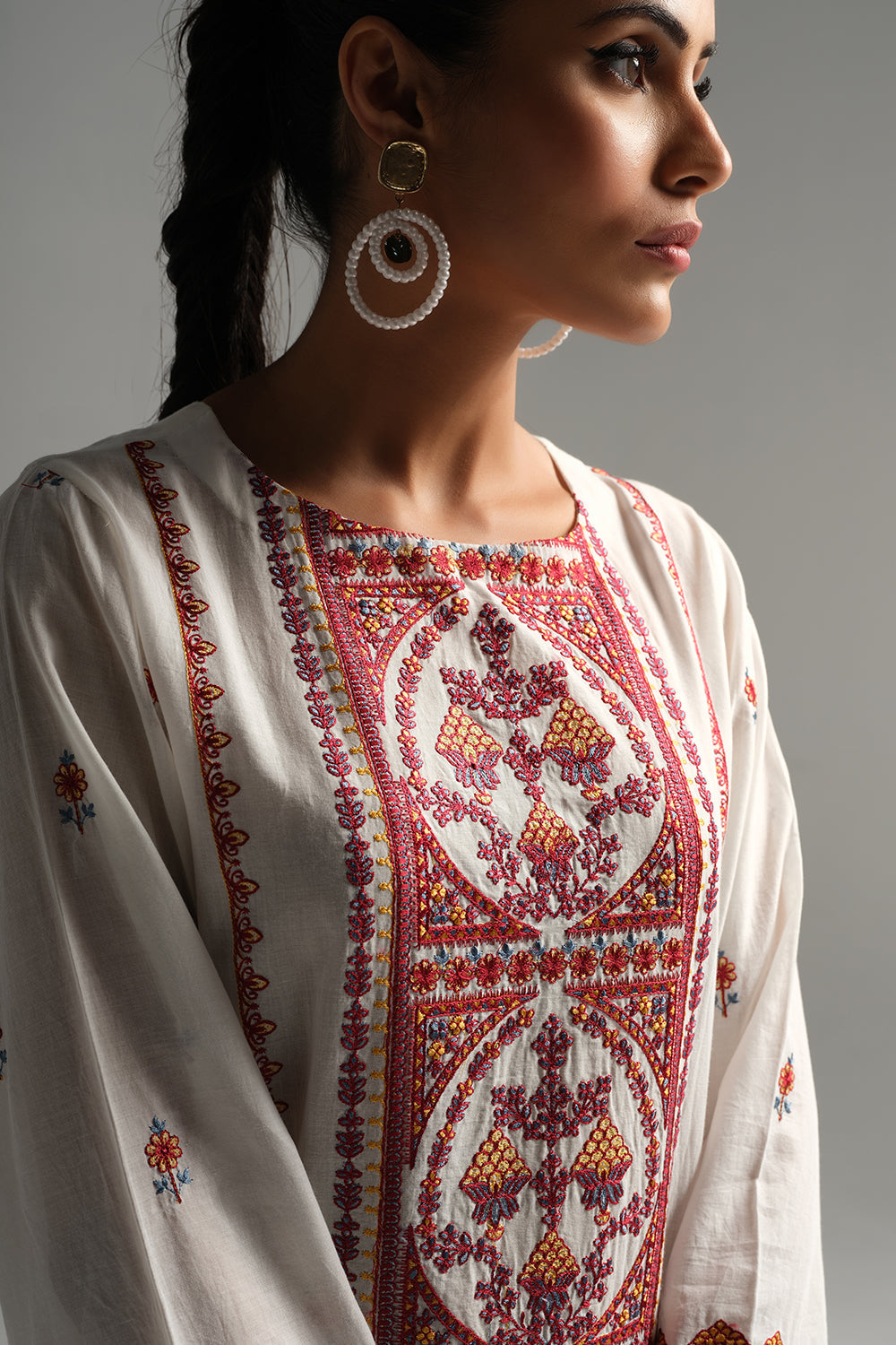 1 PC Stitched | Embroidered Lawn Shirt