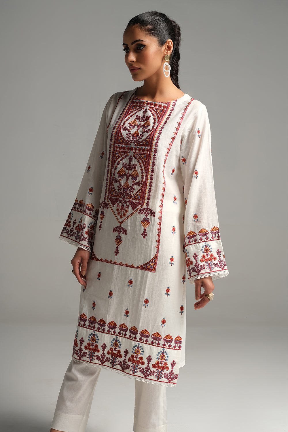 1 PC Stitched | Embroidered Lawn Shirt