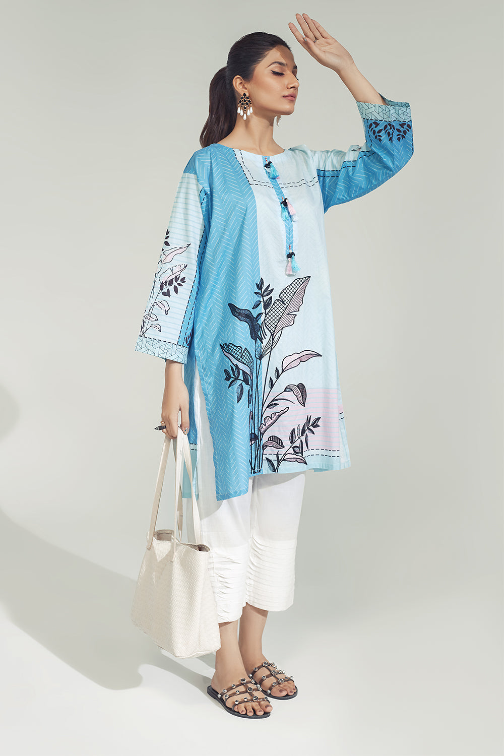 1 PC Stitched | Emborided+ Printed Shirt