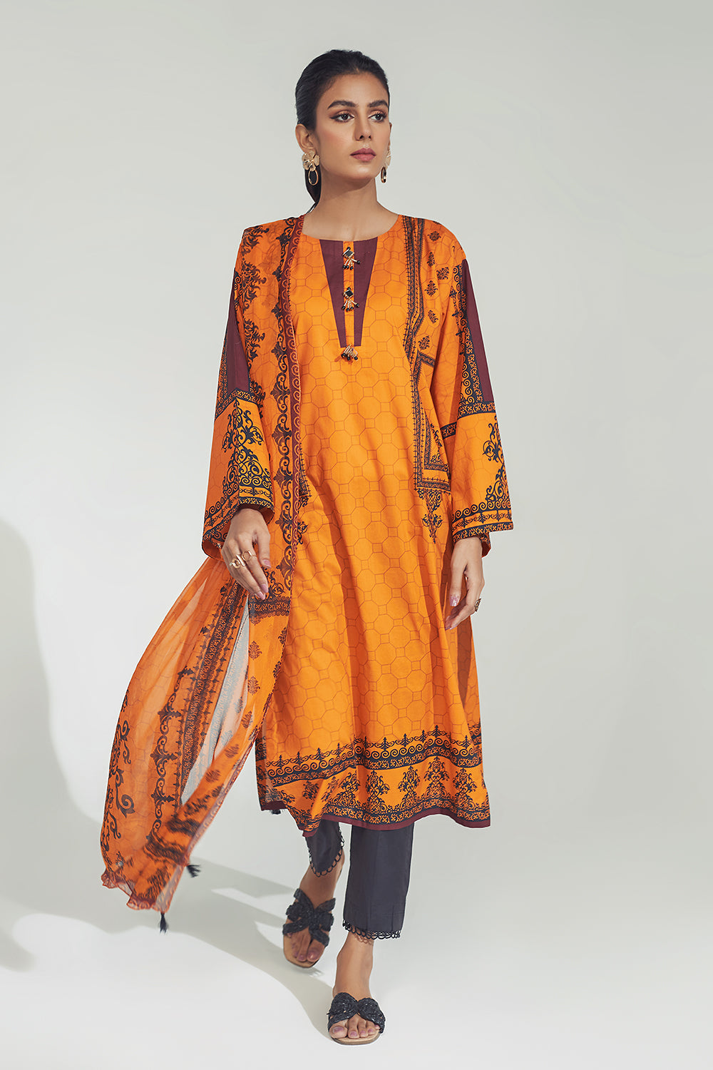 2 PC Stitched | Printed Shirt  + Dupatta