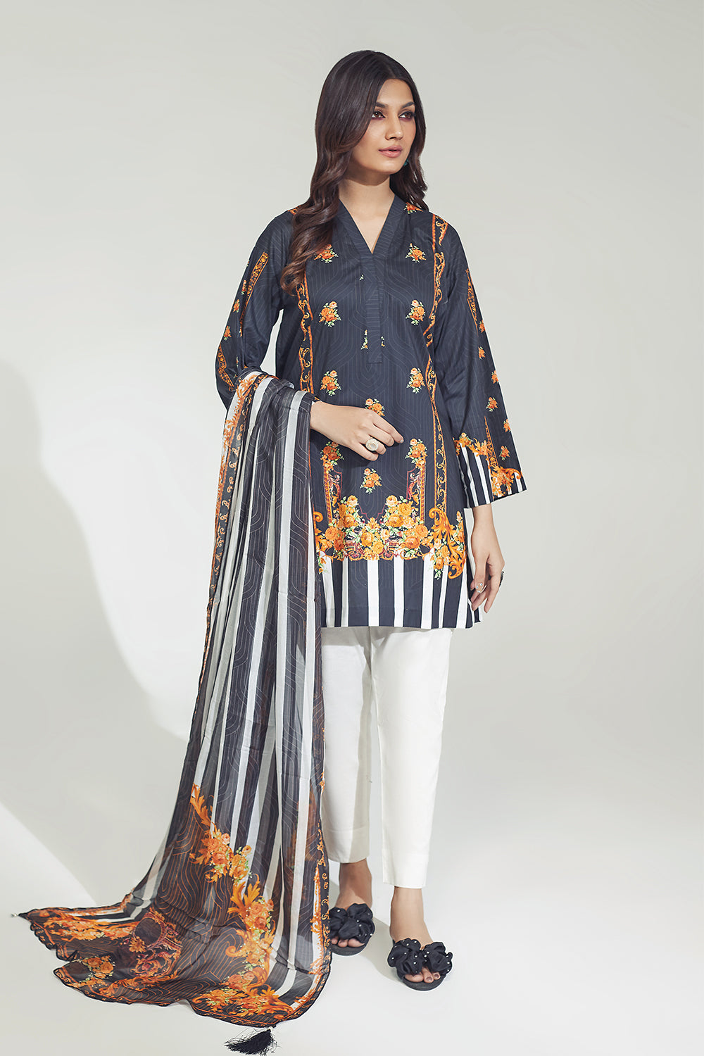 2 PC Stitched | Printed Shirt  + Dupatta