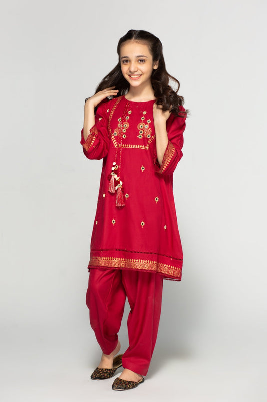 2 PC Stitched | Block Printed Shirt+ Trouser