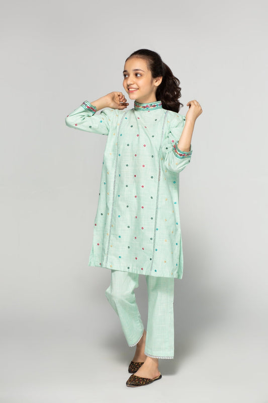 2 PC Stitched | Embroided Shirt + Trouser