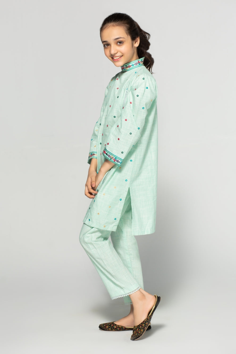 2 PC Stitched | Embroided Shirt + Trouser