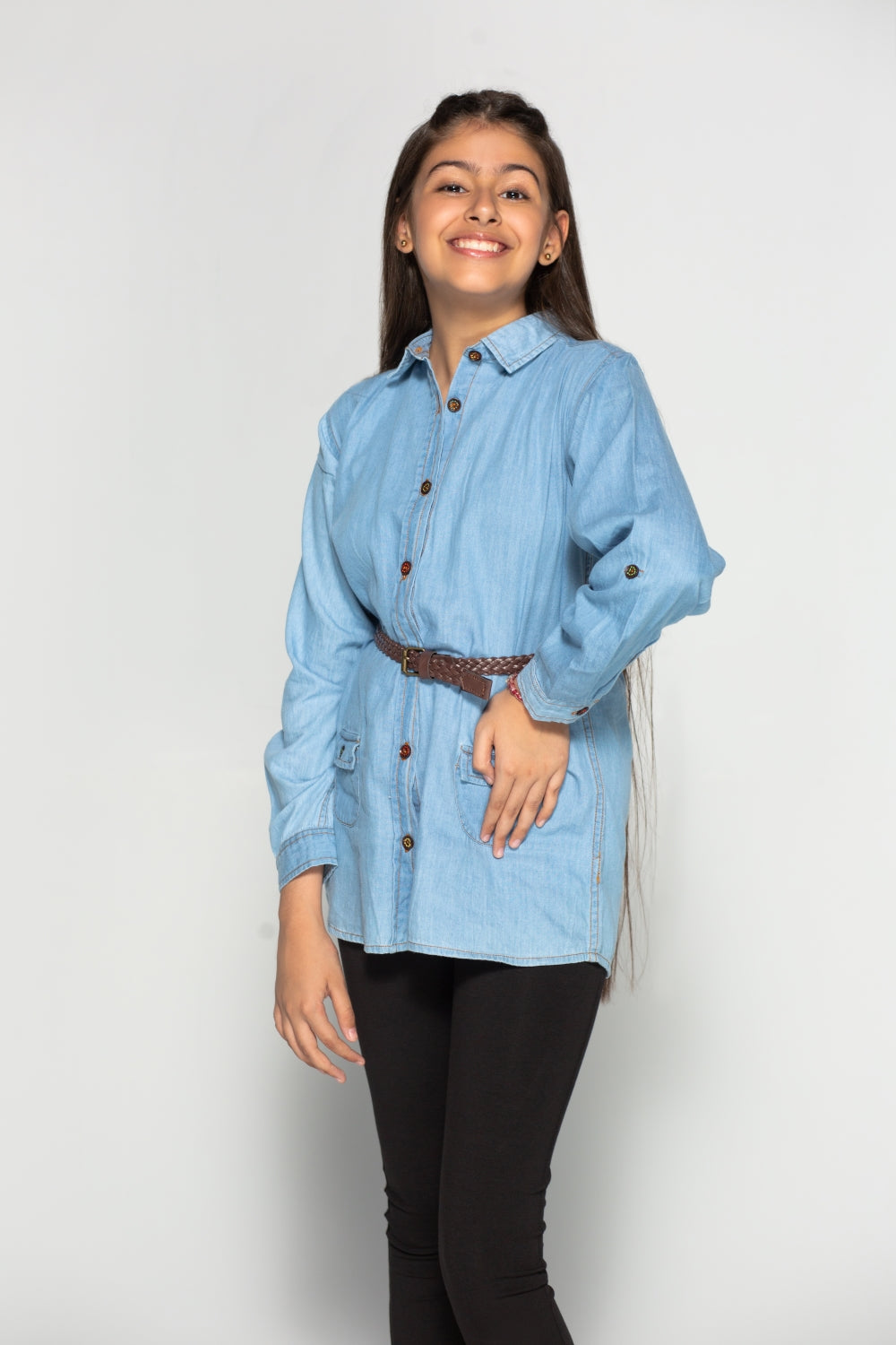 1 PC Stitched Denim Shirt