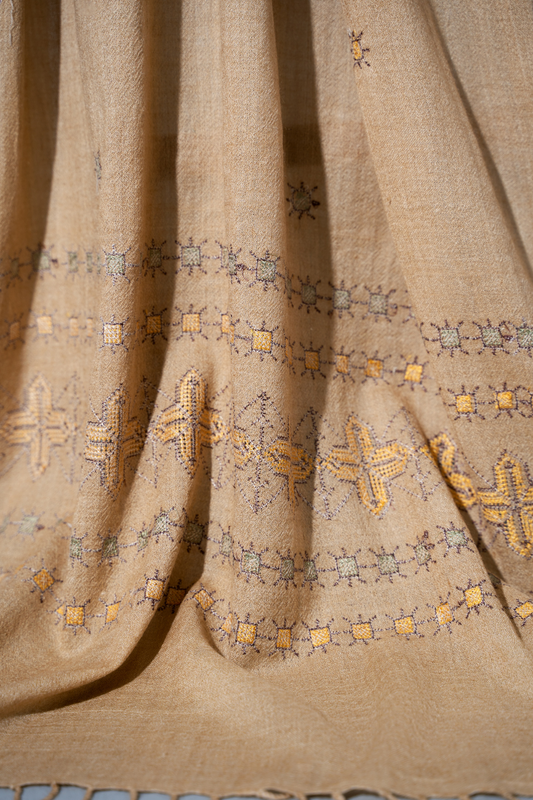 Polly Cotton Embroidered Shawl